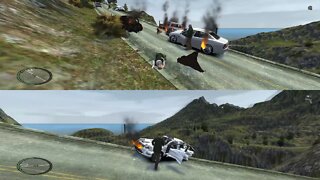 GTA IV - Serie 6 - Crash Testing Real Cars Splitscreen [Euphoria Physics]