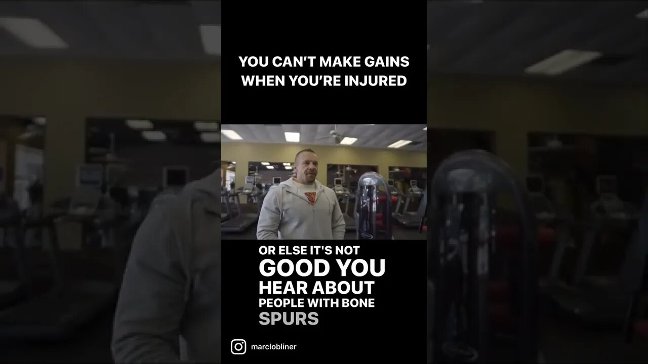 You Can’t Make Gains When You’re Injured