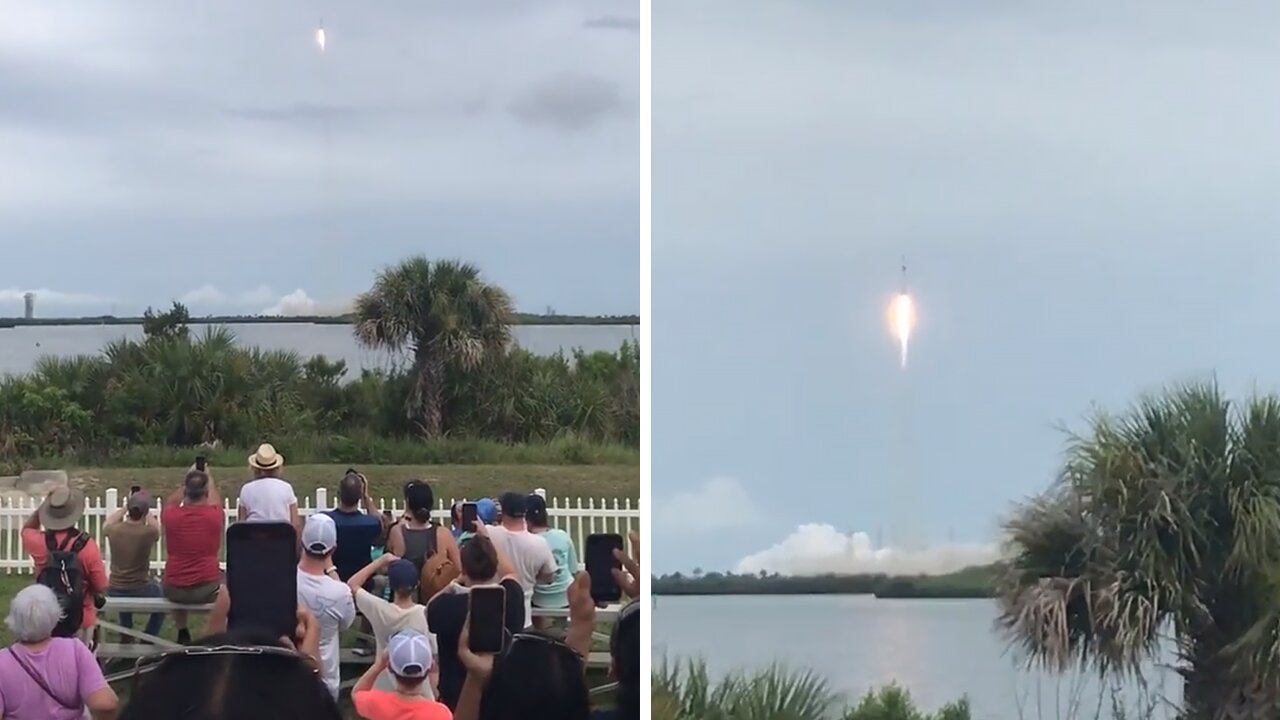 Incredible footage of Falcon 9 for SES-22 satellite mission