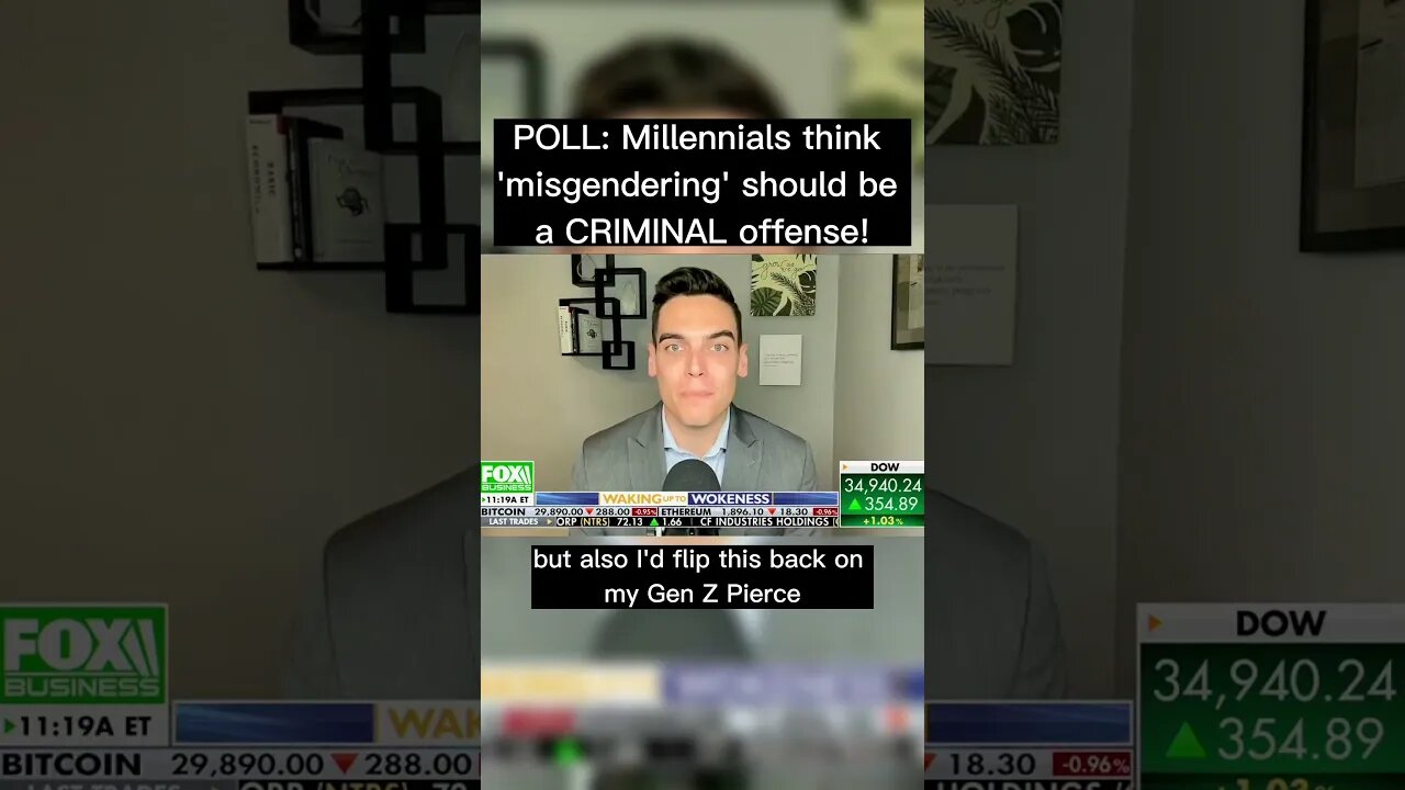 Fox News: Millennials want to CRIMINALIZE 'misgendering'?!?