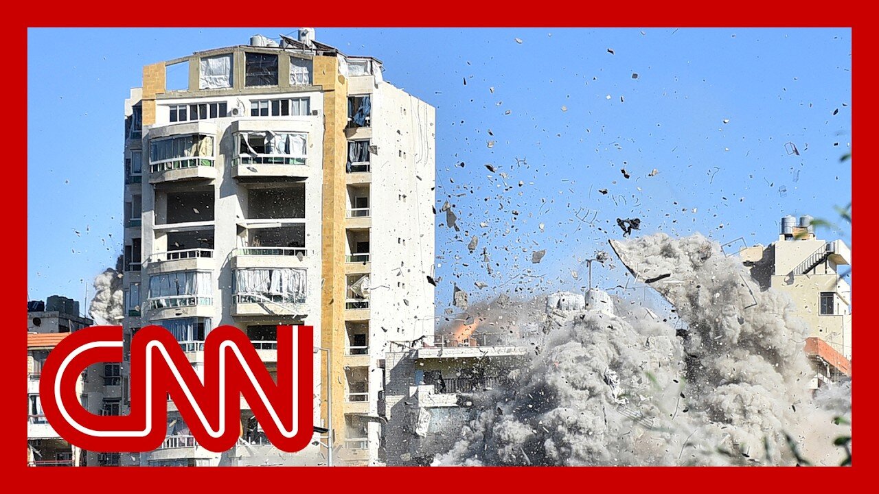 Video shows moment Israeli strike flattened building in Beirut | CNN News