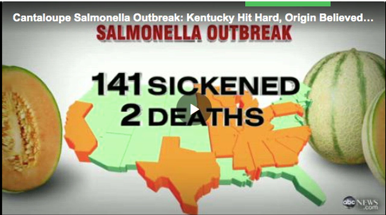 A similar salmonellosis outbreak also caused by contaminated cantaloupes.