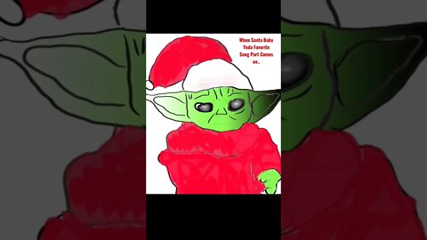 Santa Baby Yoda Loves Christmas Songs #babyyoda #starwars #art