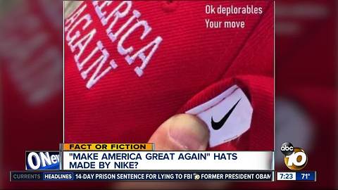 MAGA hats made by Nike?