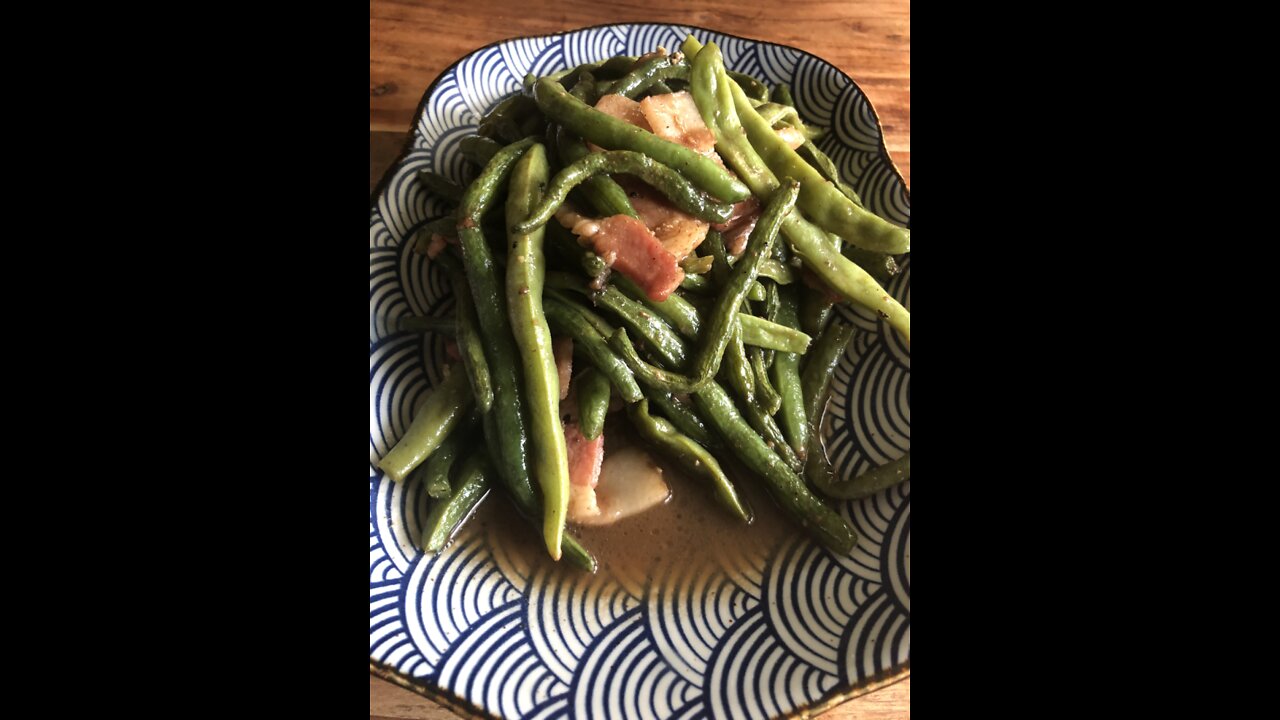 #Shorts Sautéed Green Bean with Bacon