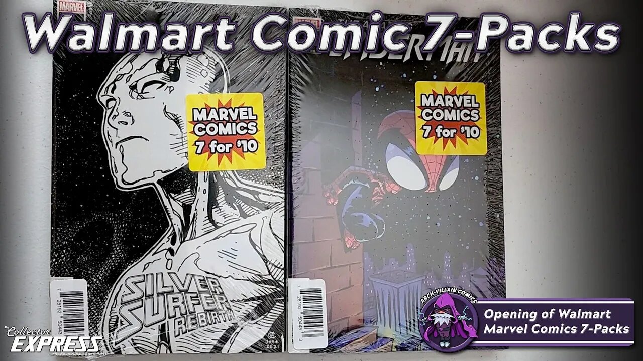 Opening Walmart Marvel 7 packs - Vol 18 - Amazing Spider-Man, Silver Surfer, Facsimile Variants!