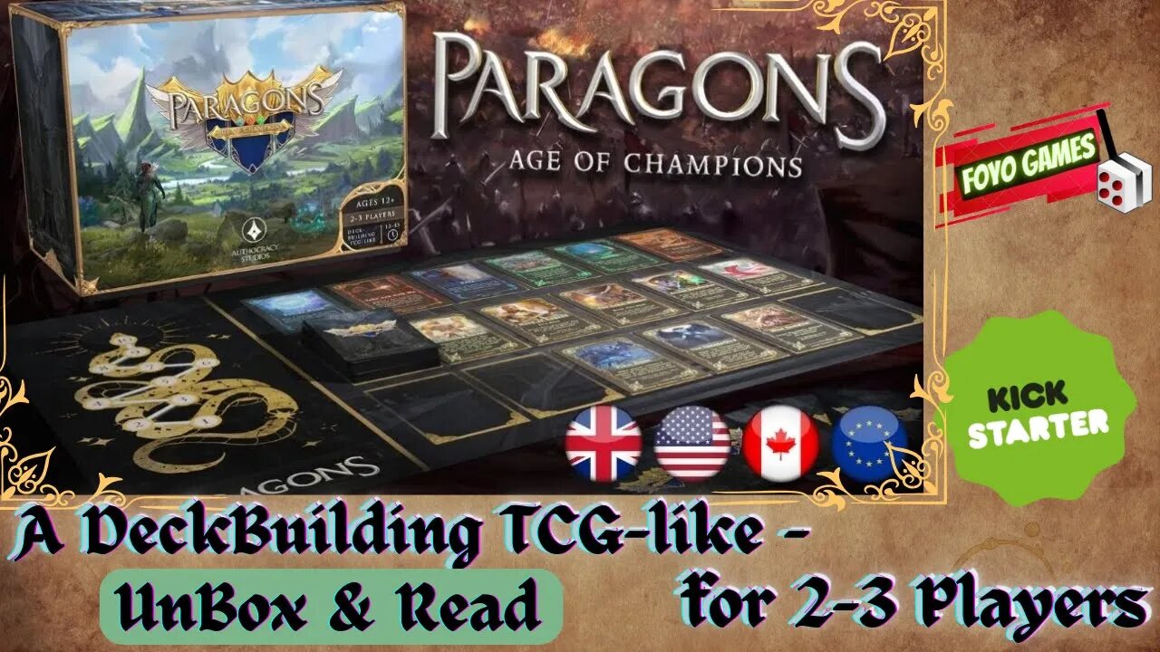 Paragons Age of Champions UnBox & Read | TCG like Deck Builder