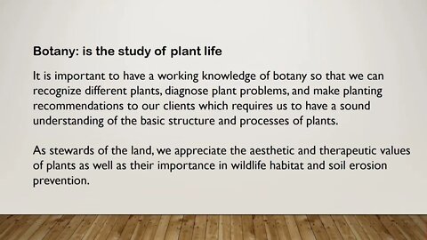 Basic Botany Video 3