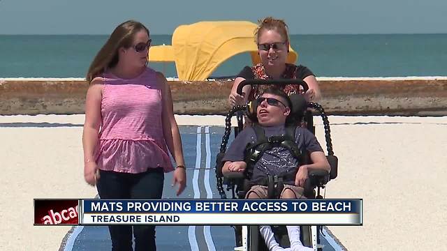 New mat paves path for disabled to enjoy the beach