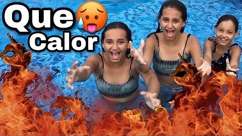 PISCINA DE AGUA QUENTE ! 3 irmãs demais