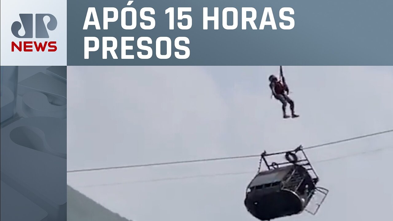 Oito pessoas são resgatadas de teleférico no Paquistão