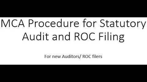 ROC Forms for Companies Audit