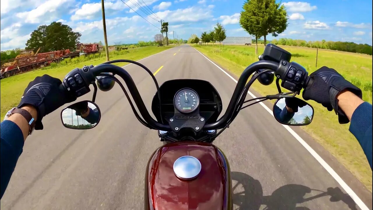 Relaxing Backroads Ride | Harley Davidson Sportster Iron 1200 (Raw Engine Sound)