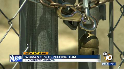 University Heights woman catches a peeping tom outside her window