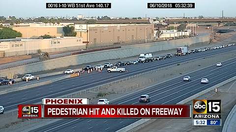 Pedestrian hit, killed on west Valley freeway