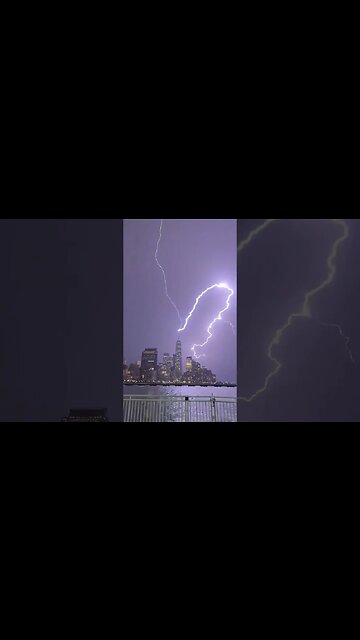 Can't fool mother nature BREAKING: Massive bolt of lightning strikes One World Trade in sudden storm