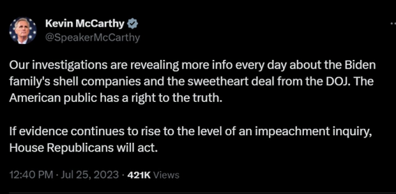 IT'S HAPPENING: Biden Faces Impeachment Inquiry As Congress Returns To DC, Trump SURGES in Polls 9-5