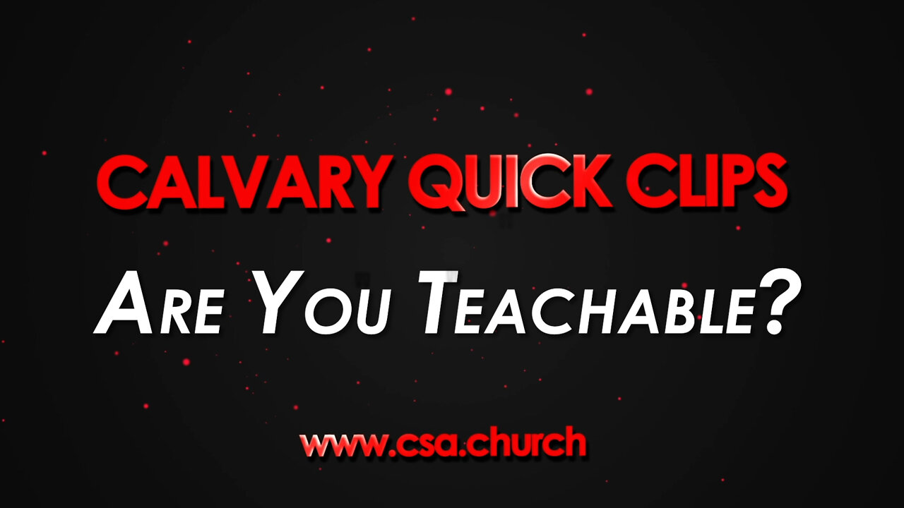 Are You Teachable?