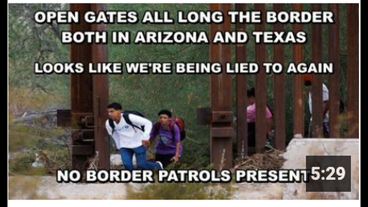 Is the border crisis all a lie? - Illegals can enter at open gates all along the wall - No guards??