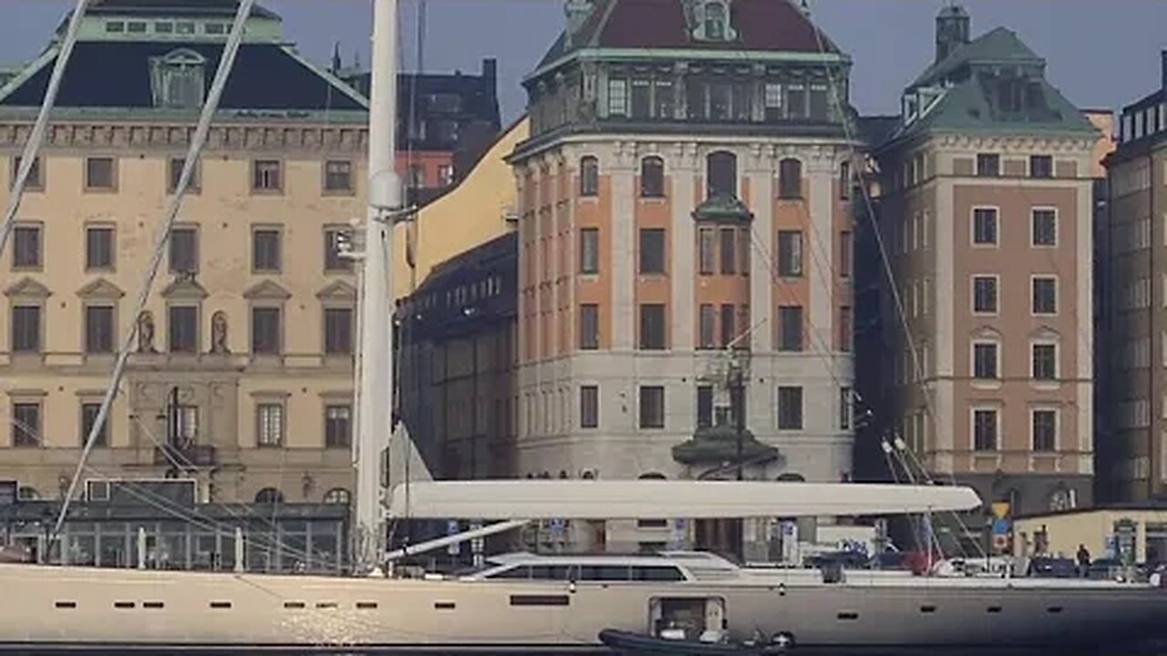 [8k] "Pink Gin" Carbon Fibre €45 million sailing yacht in Stockholm, Sweden