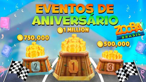 Eventos de Aniversário Zooba! Você pode Ganhar PRÊMIOS GRÁTIS