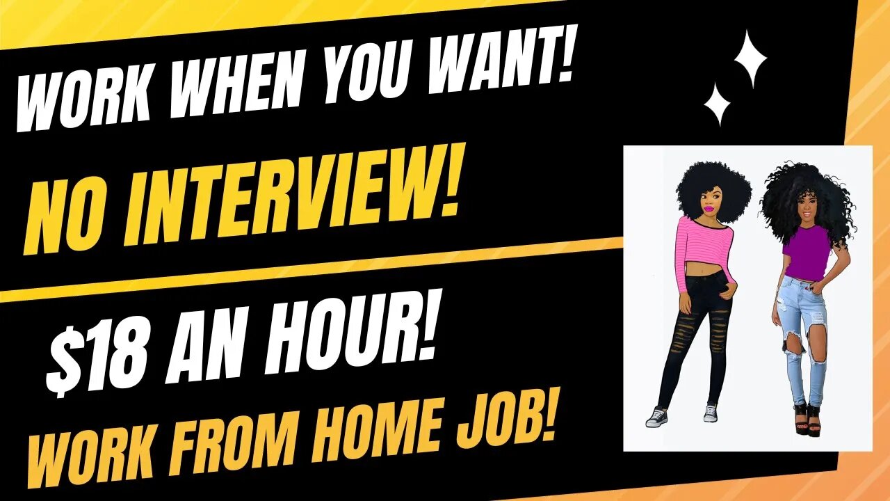 No Interview $18 An Hour Work From Home Job No Degree Work When You Want WFH Jobs 2023 #remotejobs