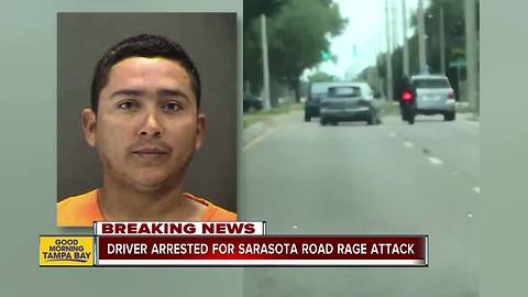 Deputies arrest driver who allegedly rammed motorcyclist off road in Sarasota road rage incident