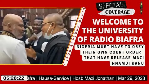 Welcome To The University Of Radio Biafra | Hausa-Service 2 | Host: Mazi Nwachineke | Mar 29, 2023