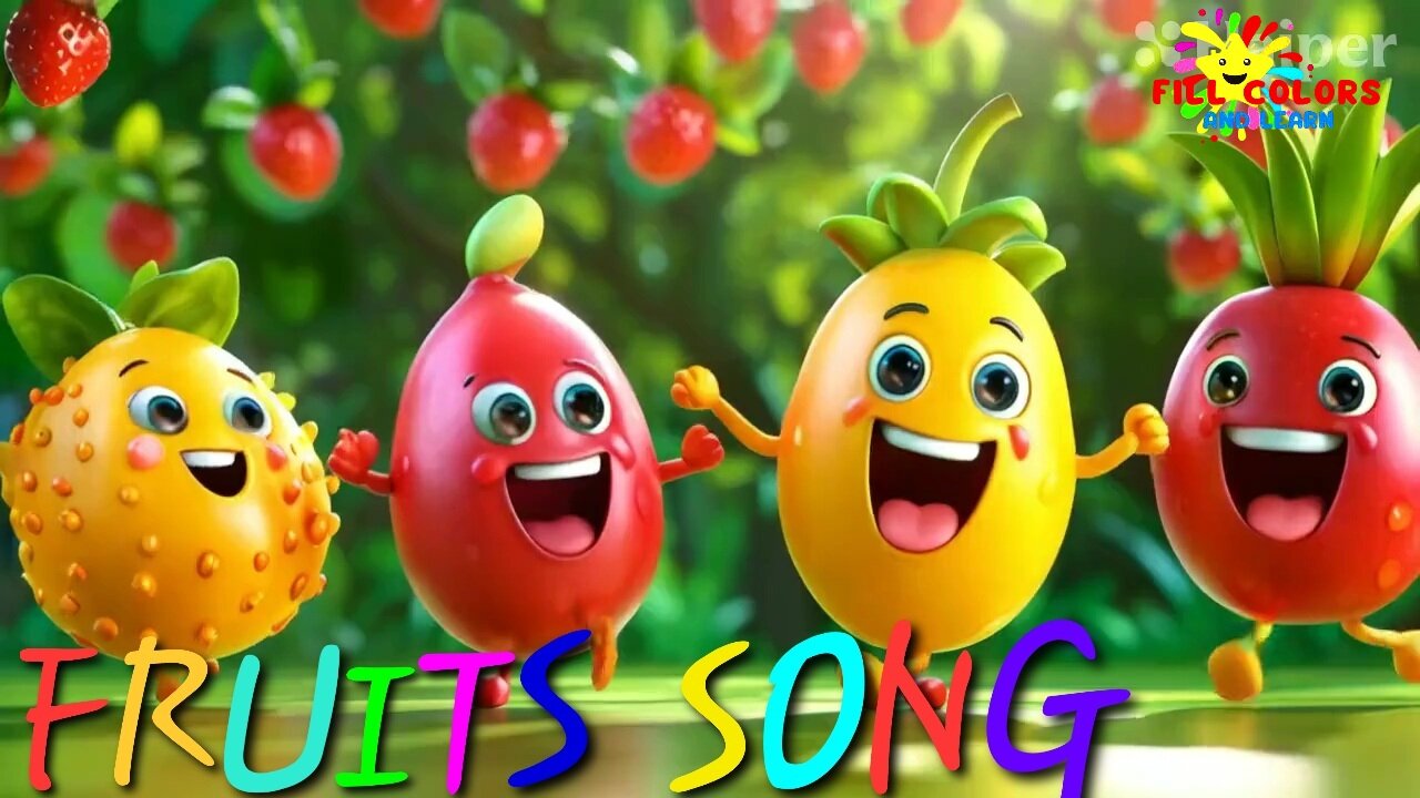 colors learning | nursery rhymes | colors song for kids |learn colors with fruits