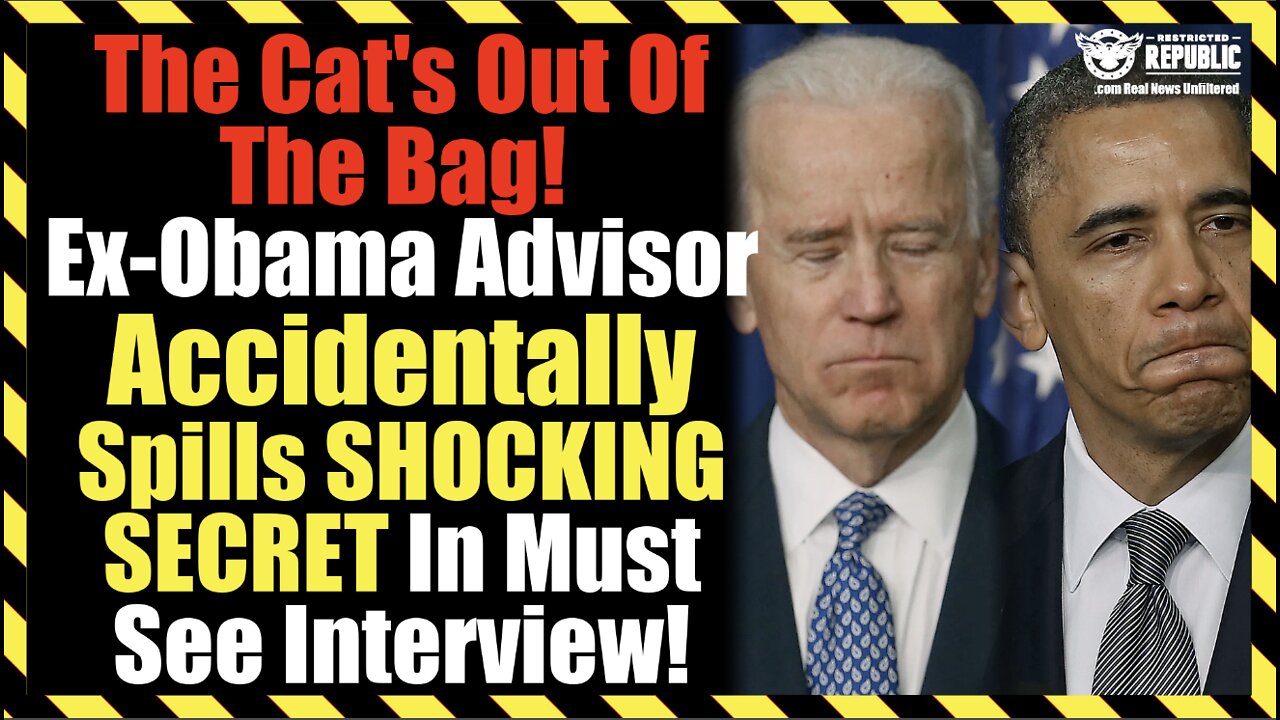 The Cat’s Out Of The Bag! Ex-Obama Advisor Accidentally Spills SHOCKING Plan In Must See Interview!