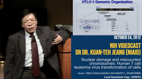 Nuclear damage, miscounted chromosomes: Human T cell leukemia virus (Oct 2012, Kuan-Teh Jeang)