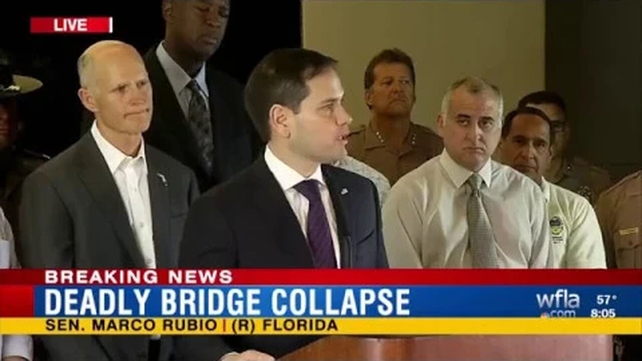 Rubio speaks at FIU press conference following bridge tragedy