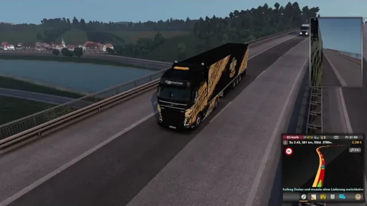 Eurotrucksimulator 2. Mit dem LKW durch Europa Auf der Pro Mod mit guter Musik.