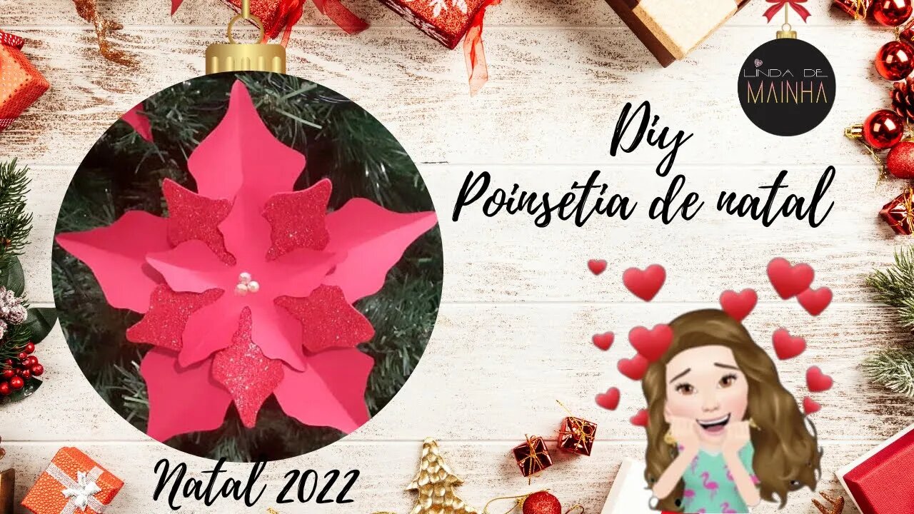 NATAL 2022. DIY POINSETIA DE NATAL. Vem conferir.