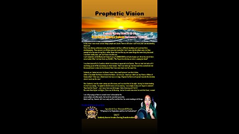 📜Prophetic Warning Vision: 11-28-24 Ocean Sunrise Bombing or Explosion that caused a TSUNAMI