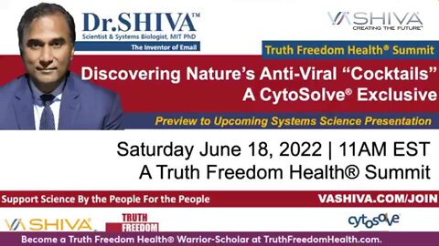 Dr.SHIVA LIVE: Discovering Nature's Anti-Viral "Cocktails": A CytoSolve Exclusive.