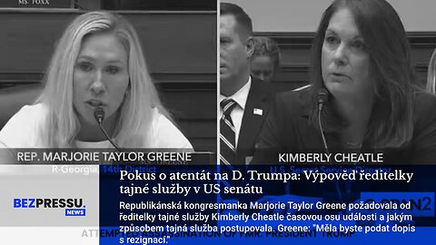 Pokus o atentát na D. Trumpa: Výpověď ředitelky tajné služby v US senátu