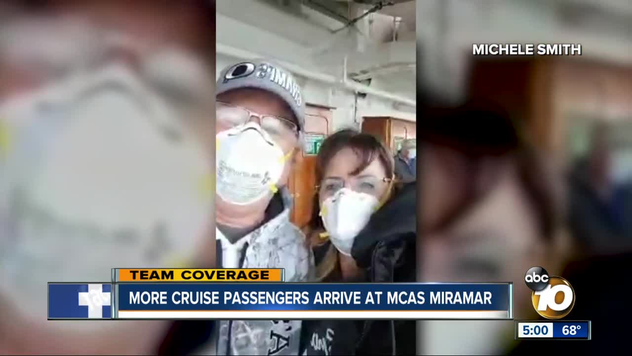 Second group of cruise ship passengers arrive at MCAS Miramar