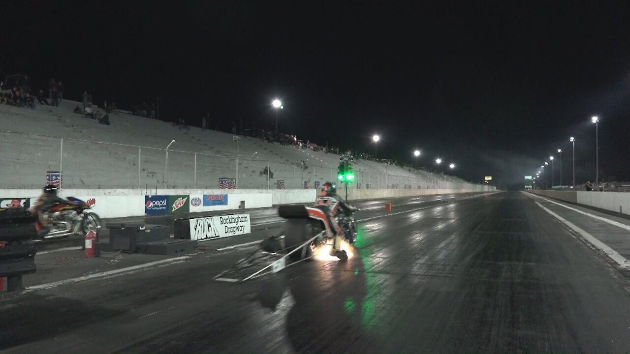 Nitro Harley Funny Bike 7.22 @ 205 MPH Jim Doyle