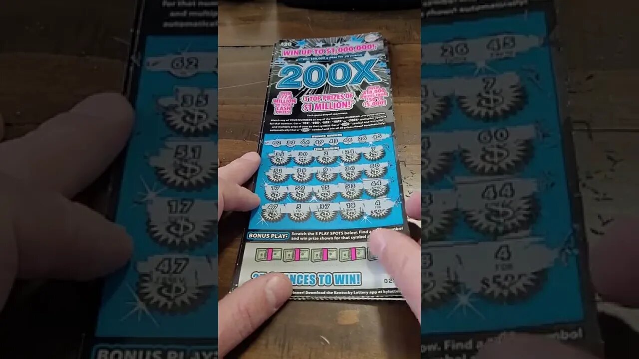 Huge $20 Lottery Ticket Winner 200X Scratch Offs!