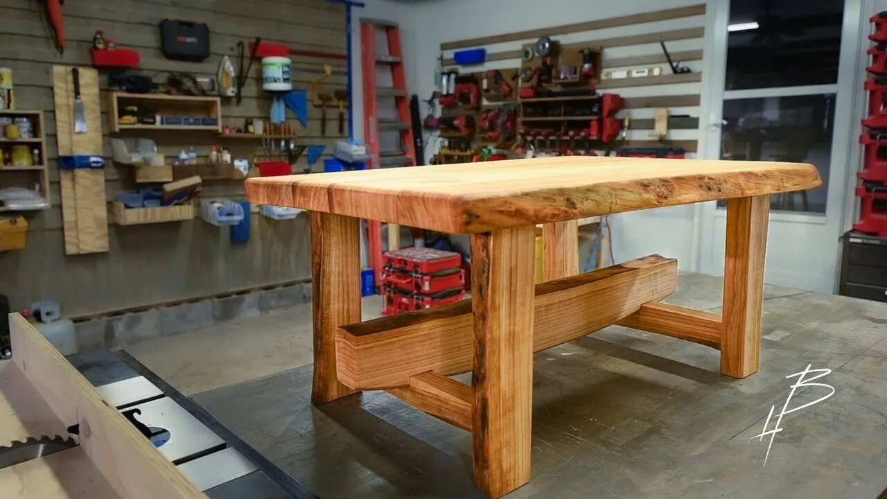 Live edge Table build. Made from scrap live edge Cherry from my mill guy