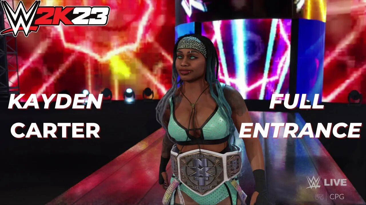 WWE 2k23 Kayden Carter Full Entrance