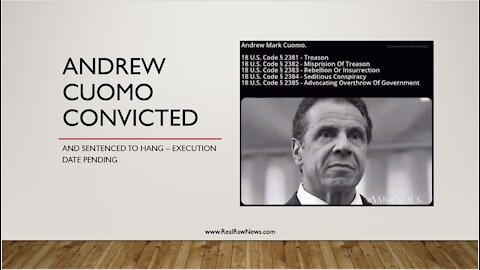 Andrew Cuomo Gets Convicted and Find Out He Will Hang