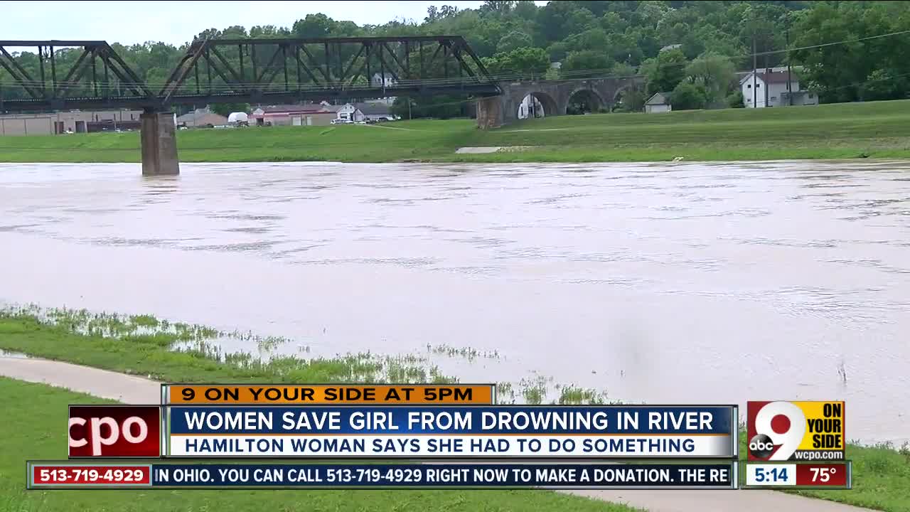 Women save girl from drowning in river