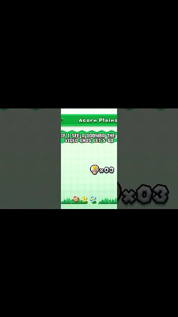 If I See A Goomba The Video Ends #shorts #supermario #challenge