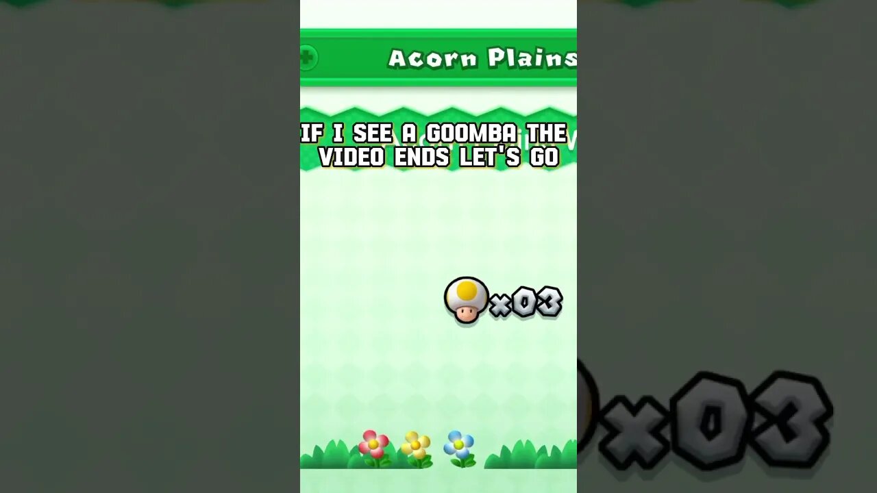 If I See A Goomba The Video Ends #shorts #supermario #challenge