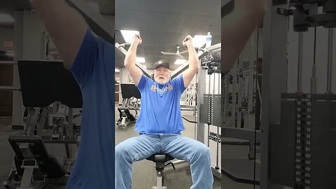 Shoulders press Full Stack, 💪 Crazy 🤪 old man