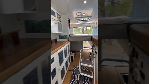 This Beautiful Truck Camper Interior is all custom and perfect for summer!