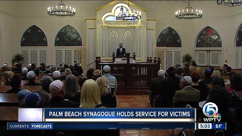 Palm Beach Synagogue holds service for victims of Pittsburgh attack