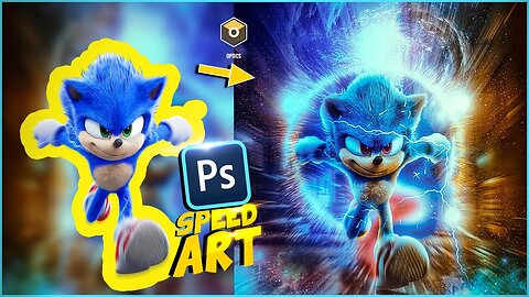 HOW i created the SONIC design in PHOTOSHOP. #photoshop #mrhires #borisfx #sonicthehedgehog